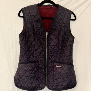 Barbour Navy Quilted Fleece Lined Vest